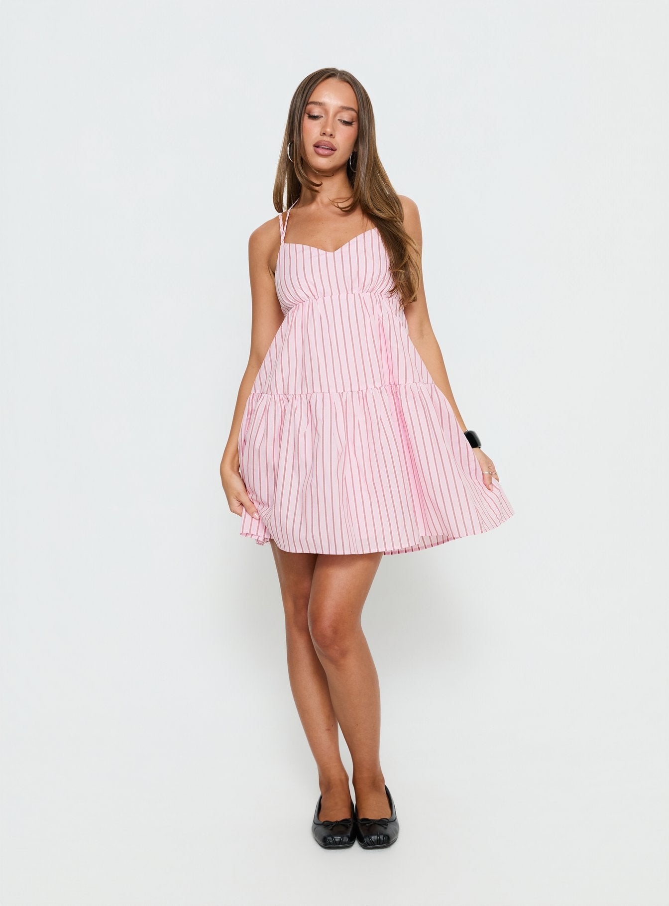 triangle cup a-line mini dress in pink Triangle Cup A-Line Mini Dress in Pink