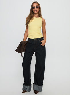 Feel So Close Textured Top Lemon