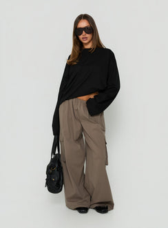 Lunea Concealed Waistband Cargo Pants Charcoal Petite