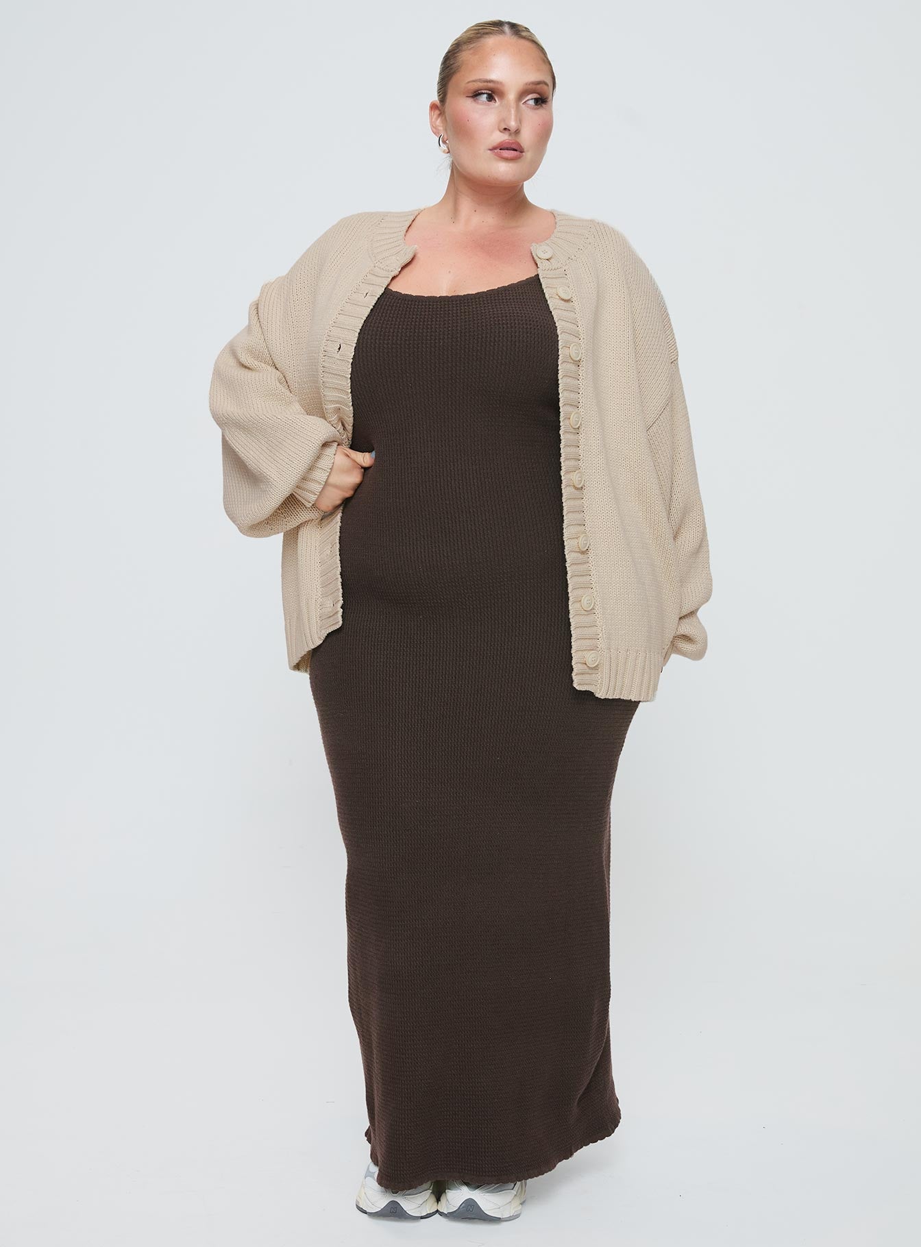 Edern cardigan cream curve