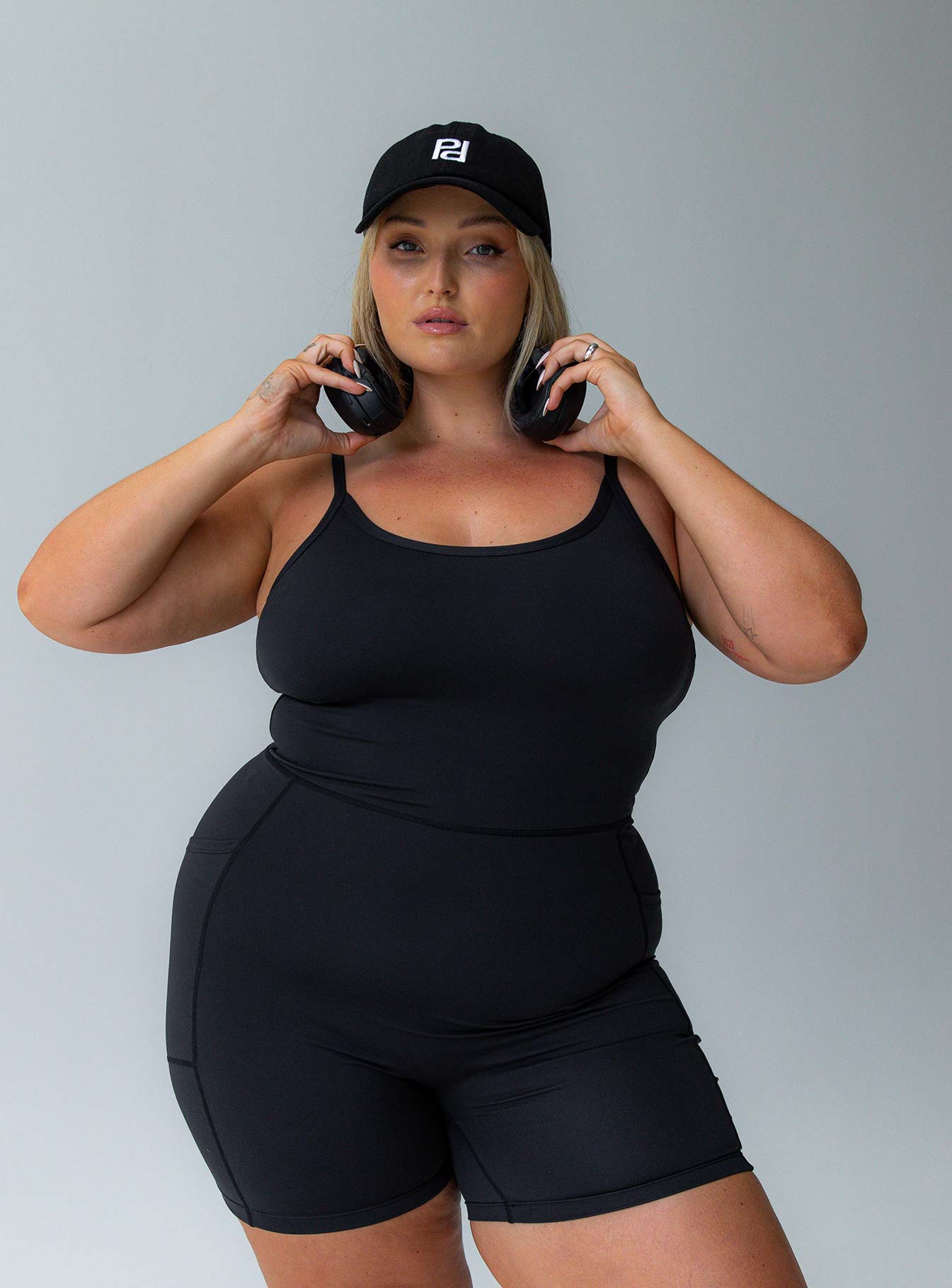 Feel good contour activewear catsuit black curve