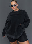 Black crewneck sweatshirt