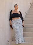 product Mercer Linen Blend Maxi Skirt Black / White Curve Princess Polly  Maxi 