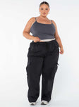 Cropped layered tank Adjustable shoulder straps Good stretch, double lined