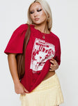 Tickets Oversized Tee Red