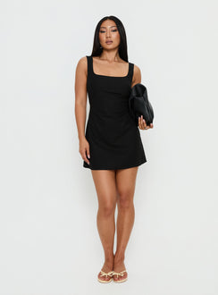 Devinn Square Neck Playsuit Black