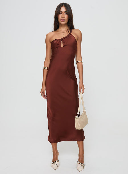 Acetate Rerime Satin × Polyester Dress