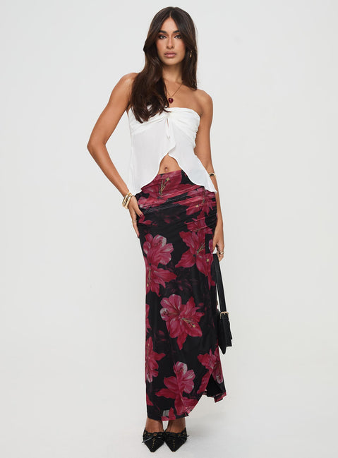 dress with black top and floral skirt Two Piece Black Corset And Bubble Floral Skirt Black / 8