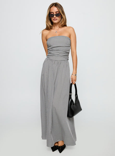 grey strapless maxi dress Flowy Light Grey Strapless Maxi Boho Prom Dress