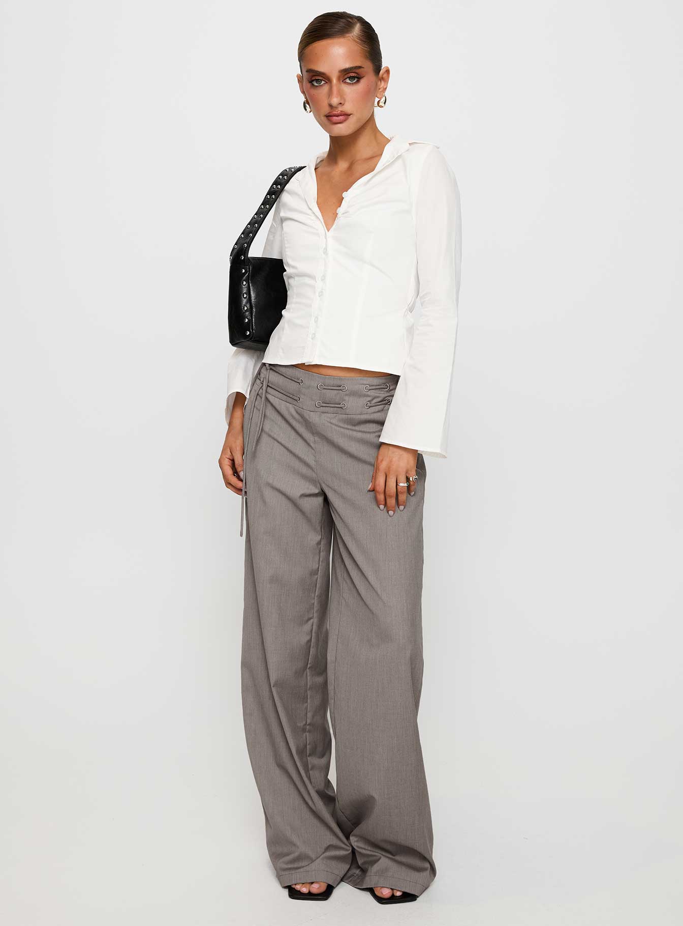 Just Have Fun Wide Leg Pant | Grey | Womens | Princess Polly Just Have Fun Wide Leg Pant | Grey | Womens | Princess Polly