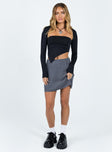 Selby Mini Skirt Grey Petite