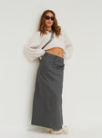Devine Cargo Maxi Skirt Slate