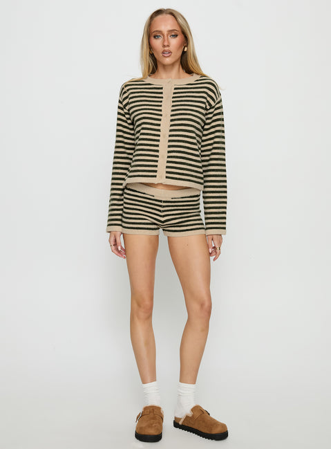 Kollens Knit Cardigan Beige Multi