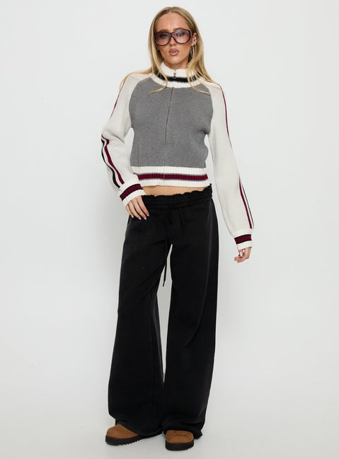 Tilar Knit Jacket Grey Multi