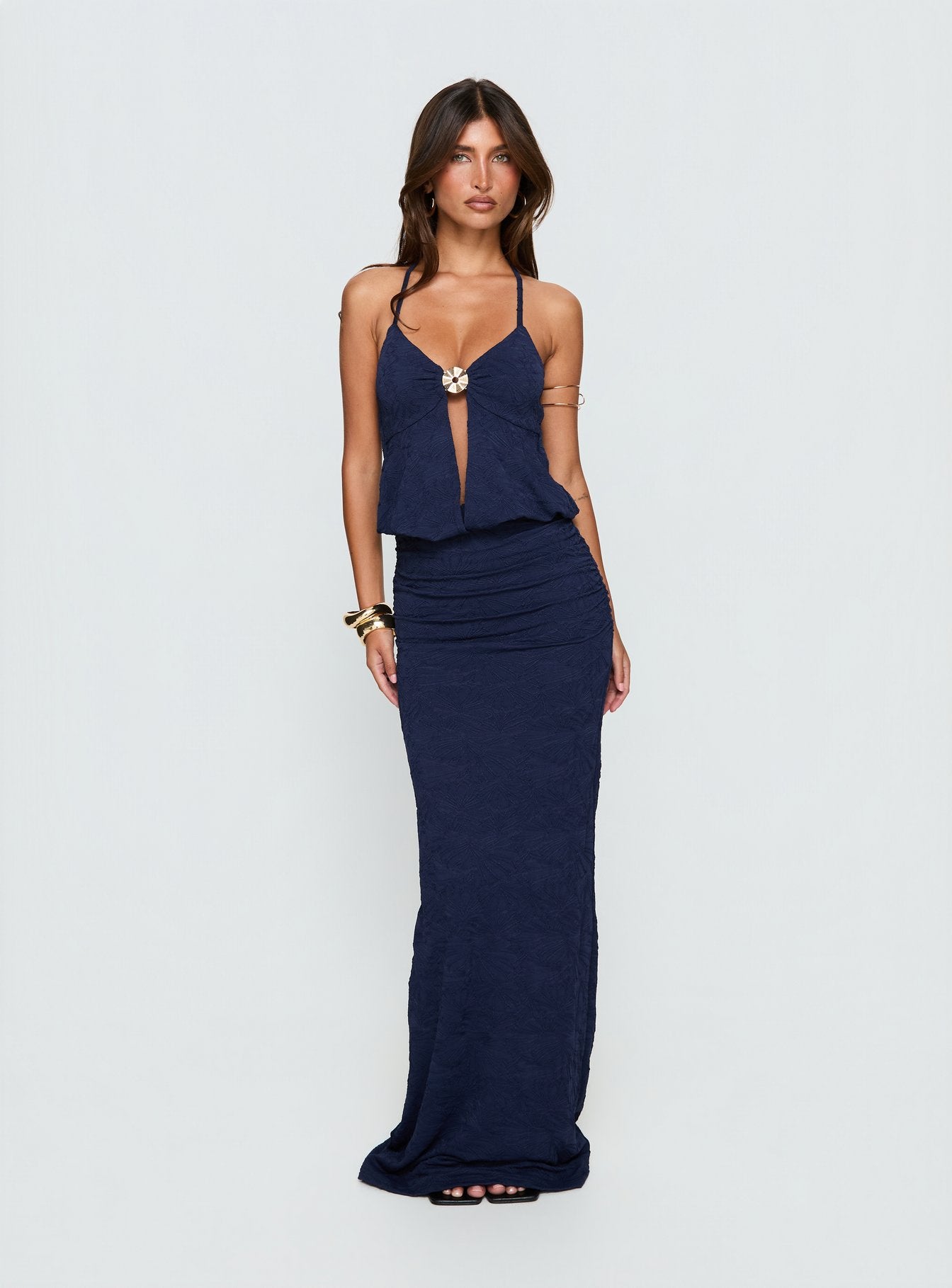 Sungold Halter Maxi Dress | Navy | Womens | Princess Polly Sungold Halter Maxi Dress | Navy | Womens | Princess Polly