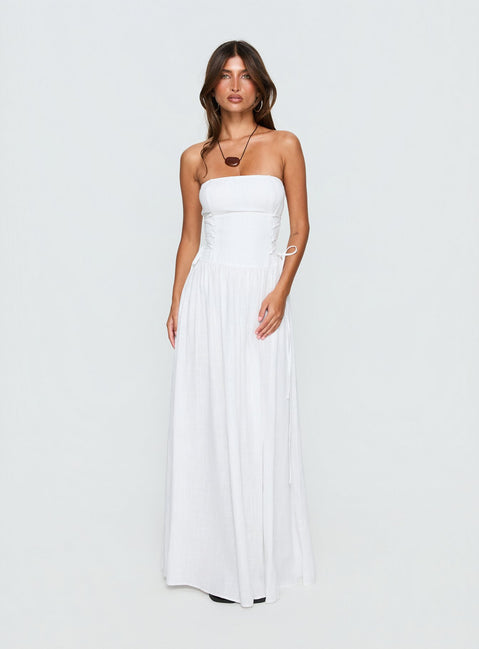 So Far So Good Maxi Dress White | Princess Polly So Far So Good Maxi Dress White | Princess Polly