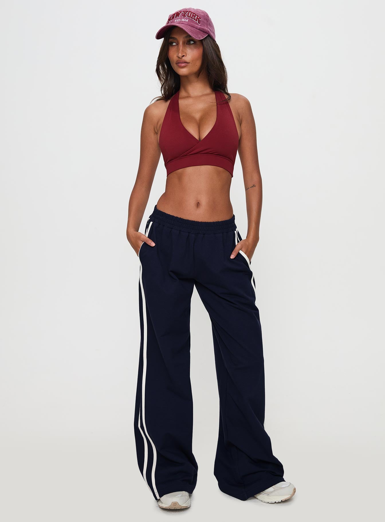 Circuit Track Pants Navy | Princess Polly