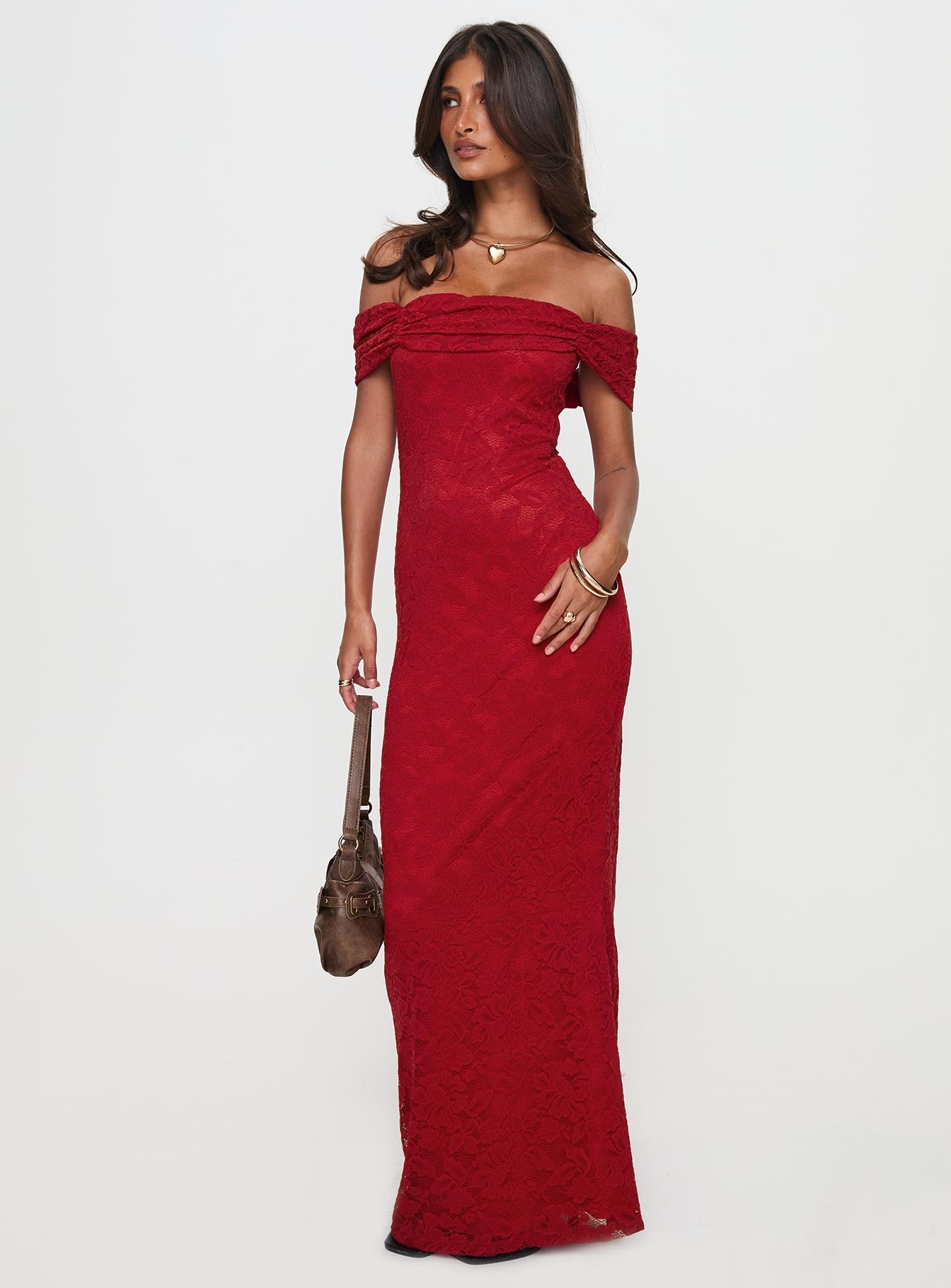 Allured Strapless Maxi Dress Burgundy Princess Polly