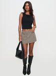 Paltrow Cargo Mini Skort Washed Brown