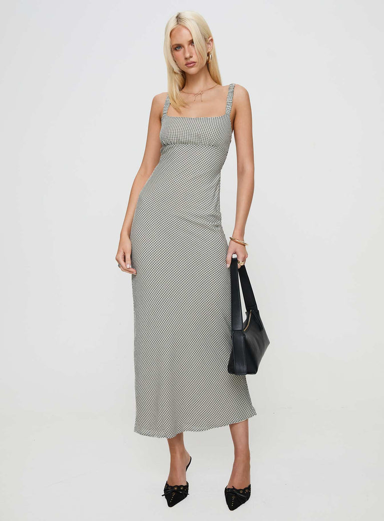 Vestidos Largos Mujer Vestido Largo Princess Polly Larni Mujer, Multicolor, Estampado De Cuadros Vestido Elegante