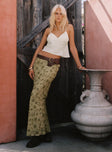   front view of model wearing Princess Polly Piazia Maxi Skirt Green Maxi 