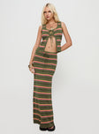 Giulia Knit Maxi Skirt Green Multi