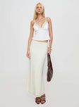 back view of model wearing Princess Polly Love Like Yours Lace Maxi Skirt Cream Maxi 