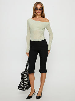 Synergies Long Sleeve Top Sage / White Stripe