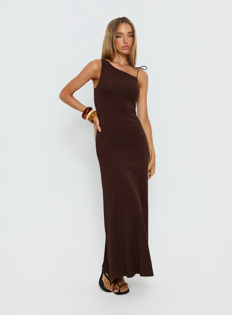 lisa tie shoulder maxi dress Lorinna Tie Shoulder Maxi Dress | Brown | Womens