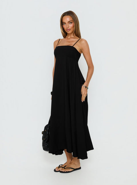 Triniti Square Neck Maxi Dress | Black | Womens | Princess Polly Triniti Square Neck Maxi Dress | Black | Womens | Princess Polly