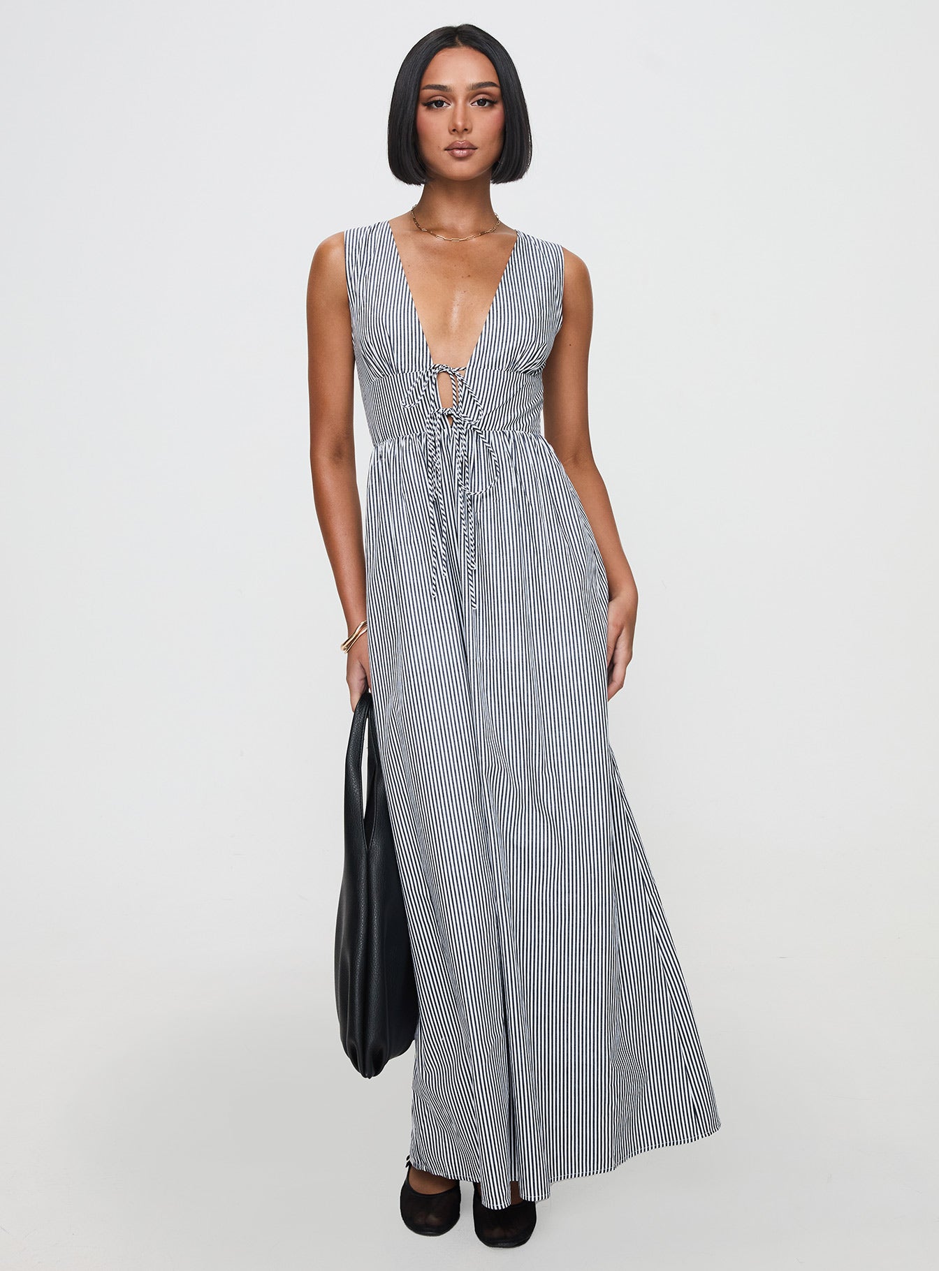 Pokey Maxi Dress Black / White Stripe | Princess Polly Pokey Maxi Dress Black / White Stripe | Princess Polly