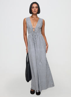 Pokey Maxi Dress Black / White Stripe | Princess Polly Pokey Maxi Dress Black / White Stripe | Princess Polly