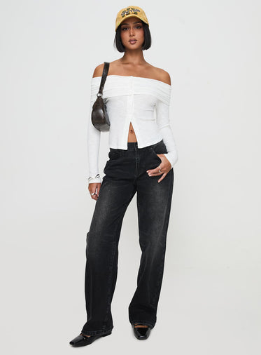 Victorea Off Shoulder Top White