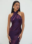 Rosaminta Halter Maxi Dress Plum