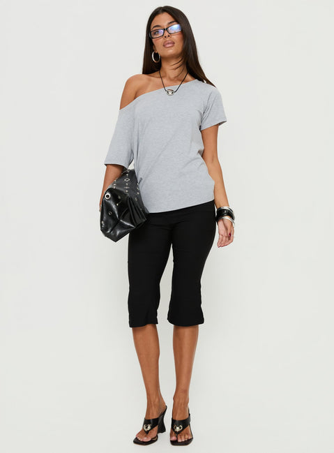 Icon Baby Off Shoulder Top Grey
