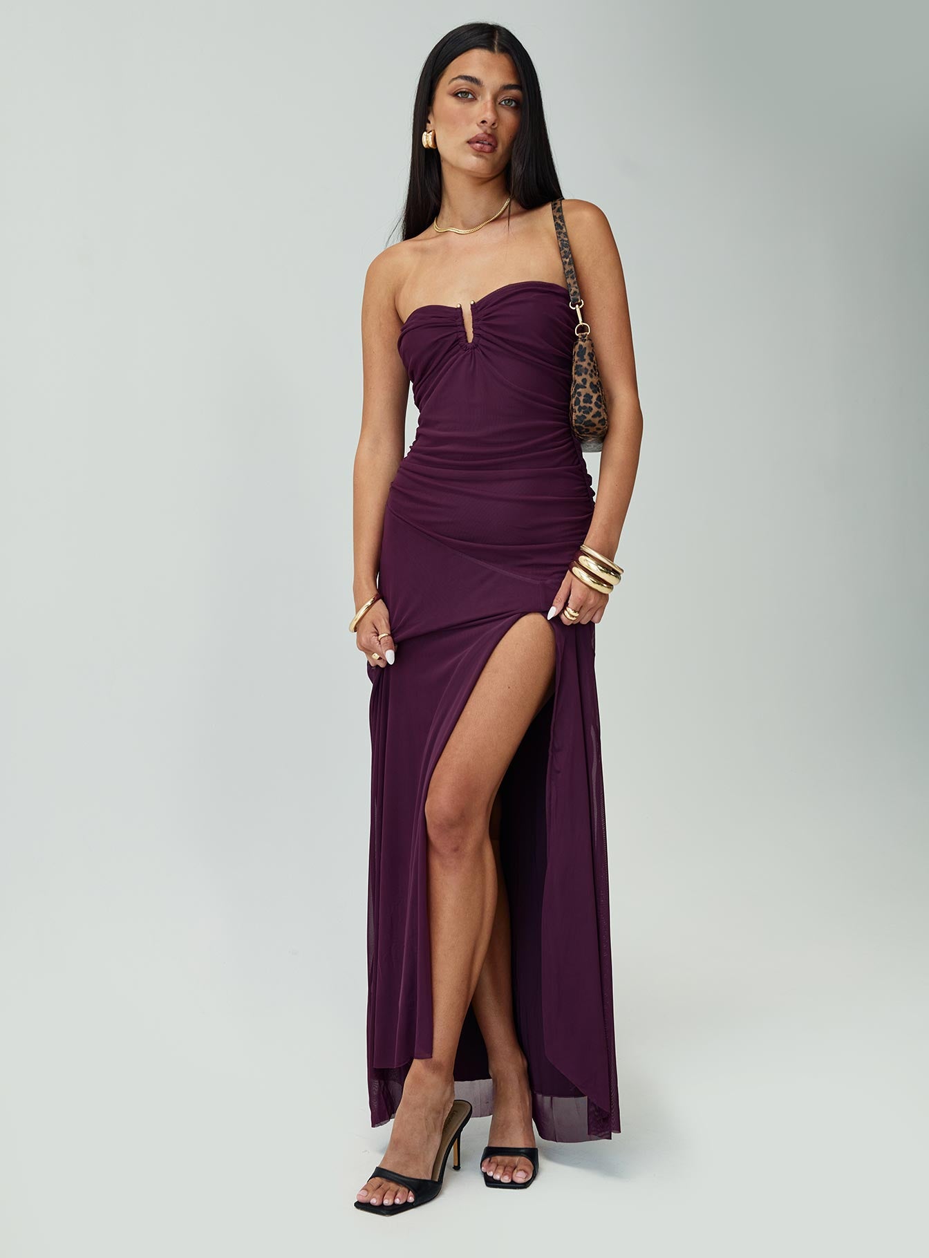 Barbarella Strapless Maxi Dress | Purple | Womens