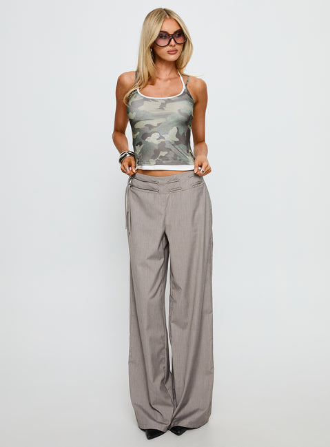 Piera Layered Cami Top Camo