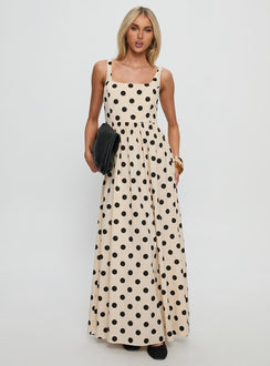 Cartmel Maxi Dress Cream / Polka Dot