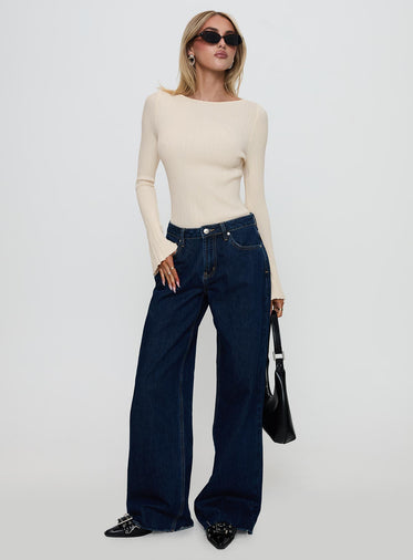 Mayok Long Sleeve Bodysuit Beige