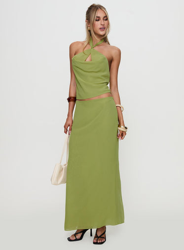 Eleganza Maxi Skirt Green