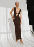 product Princess Polly Crew Neck  Steward Maxi Dress Chocolate