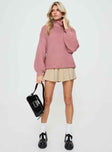 Hayworth Turtle Neck Sweater Pink Princess Polly  Long 