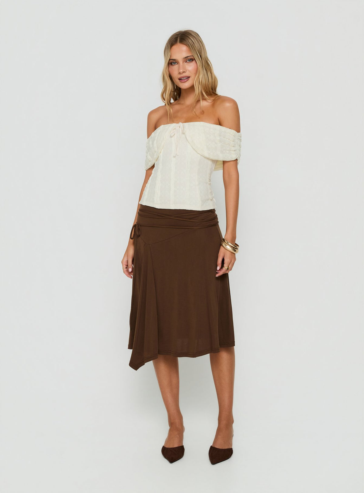 Colettie Short Sleeve Top Cream