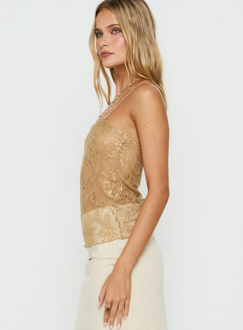 Golden Hour Cami Top Gold