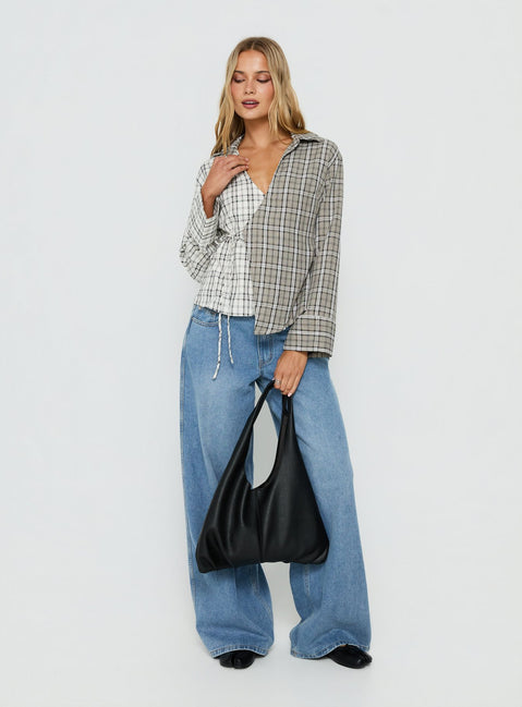 Rummie Long Sleeve Spliced Shirt Check