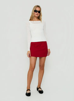 Torrance Sporty Skort Red / White