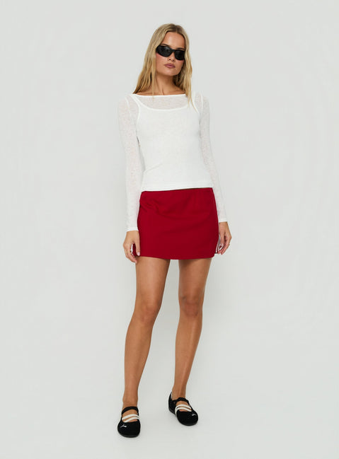 Torrance Sporty Skort Red / White
