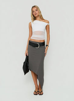 Dawn Light Off Shoulder Draped Top White