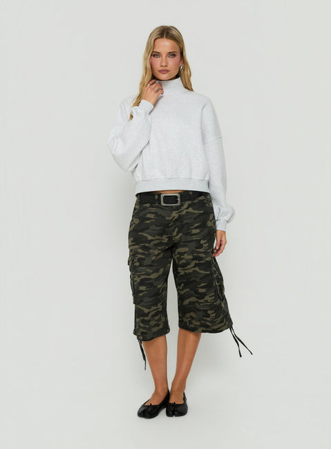 Anyya Funnel Neck Crew Jumper Grey Marle