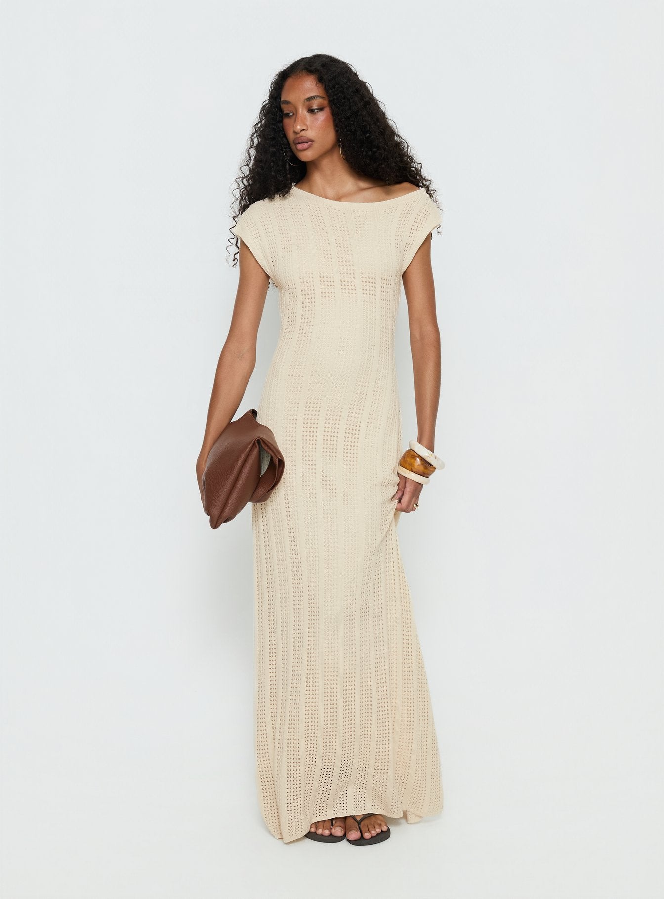 Break My Soul Knit One Shoulder Maxi Dress S | M | Beige | Womens Break My Soul Knit One Shoulder Maxi Dress S | M | Beige | Womens